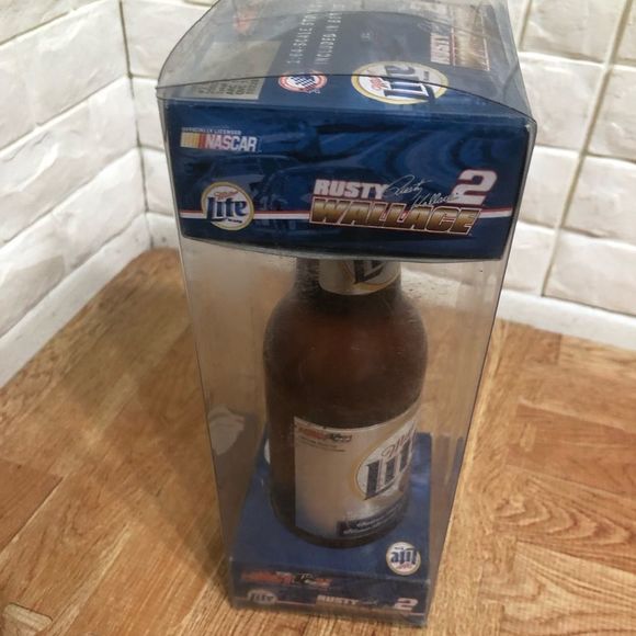 Miller Lite Limited edition rusty Wallace NASCAR car and bottle decor - Picture 6 of 7